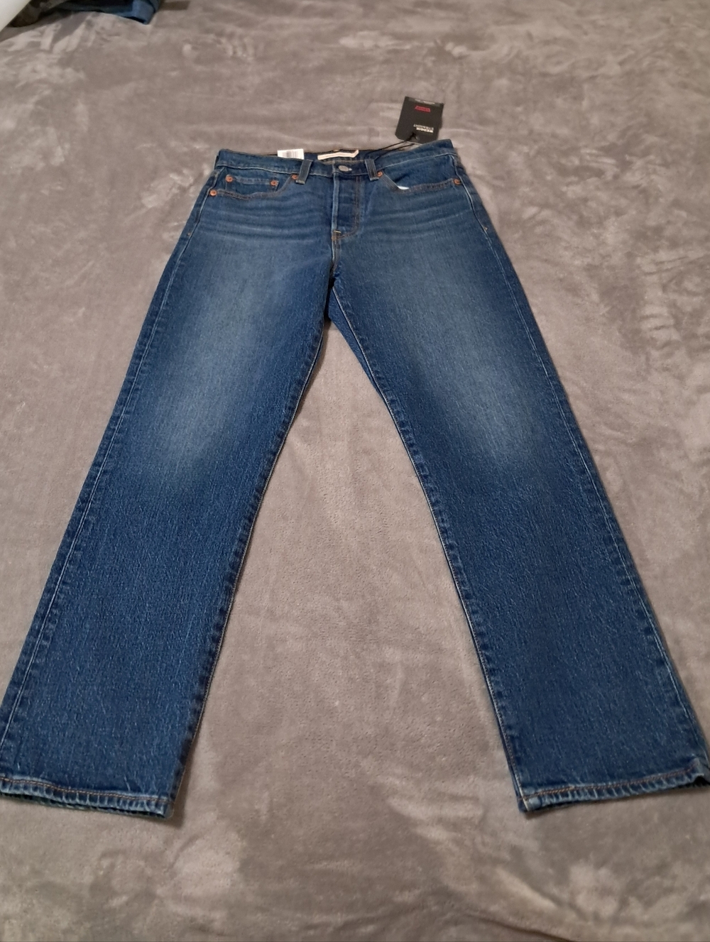 Levi's Womens Wedgie Straight Hi Rise Leg Blue Jeans Sz. 28